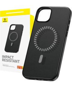 Magnetic Phone Case for iPhone 15 Pro Baseus Fauxther Series (Black)