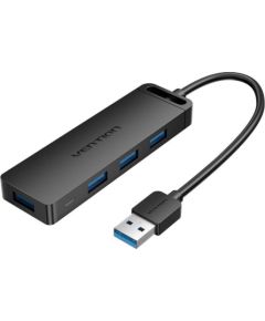 USB 3.0 4-Port Hub with Power Adapter Vention CHLBF 1m, Black