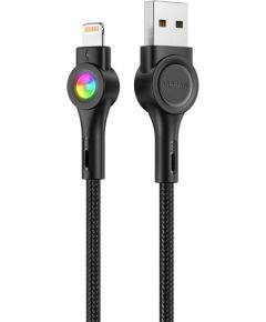 USB to Lightning cable Vipfan Colorful X08, 3A, 1.2m (black)