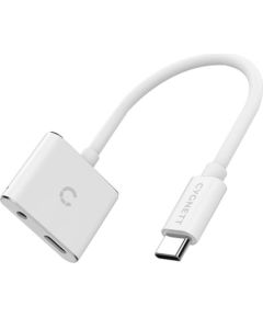 Adapter audio USB-C to mini jack 3.5mm i USB-C Cygnett Essential (white)