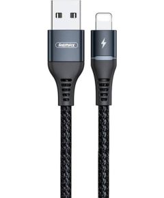 Cable USB Lightning Remax Colorful Light, 2.4A, 1m (black)