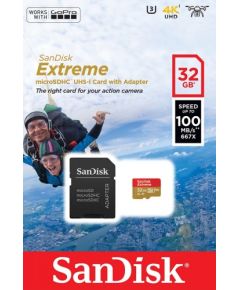 SanDisk карта памяти microSDHC 32GB Action Extreme A1 + адаптер