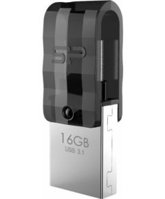 Silicon Power флешка 16GB Mobile C31 USB-C, черный