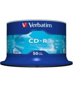 Verbatim CD-R Extra Protection 700MB 52x 50 gb. spindle iepakojumā