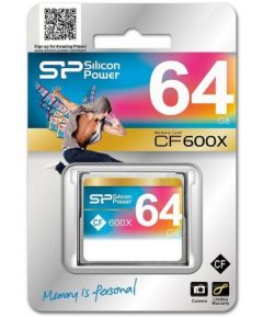 Silicon Power карта памяти CF 64GB 600x