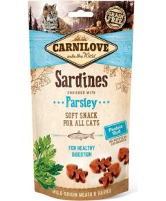 CARNILOVE Semi-Moist Snack Sardines & Parsley - Cat treat with sardines and parsley - 50 g