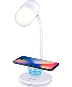 Grundig LED desk lamp 3:1 12-12-32cm include wireless charger 10W and built-in Bluetooth speaker