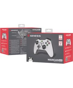 NATEC GAMEPAD GENESIS GAMEPAD MANGAN 400 (PC/SWITCH/MOBILE; WIRELESS, WHITE) NJG-2101
