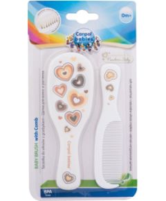 Canpol Newborn Baby / Baby Brush With Comb 1pc Hearts
