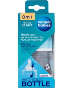 Canpol Exotic Animals / Easy Start Anti-Colic Bottle 120ml Blue 0m+