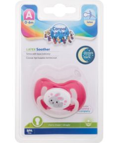 Canpol Bunny & Company / Latex Soother 1pc Pink 0-6m