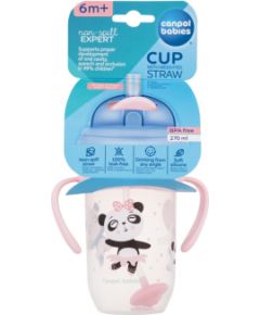 Canpol Exotic Animals / Non-Spill Expert Cup With Weighted Straw 270ml Pink