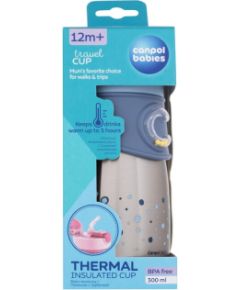 Canpol Travel Cup / Thermal Insulated Sport Cup 300ml Blue