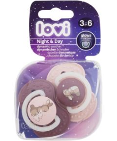Lovi Night & Day / Dynamic Soother 2pc Girl 3-6m