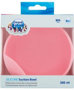 Canpol Silicone / Suction Bowl 330ml Pink