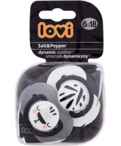 Lovi Salt&Pepper / Dynamic Soother 2pc 6-18m