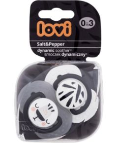 Lovi Salt&Pepper / Dynamic Soother 2pc 0-3m