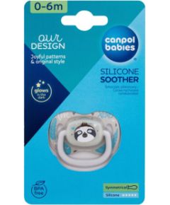 Canpol Exotic Animals / Silicone Soother 1pc Sloth 0-6m
