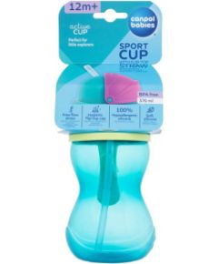 Canpol Active Cup / Sport Cup With Flip-Top Straw 370ml Blue