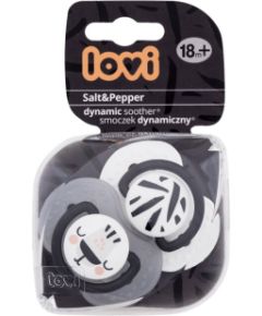 Lovi Salt&Pepper / Dynamic Soother 2pc 18m+