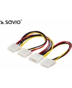 SAVIO Кабель питания AK-16|18 см| IDE Molex 4 pin male | 3xIDE Molex 4 pin female| Напряжение 12 В DCV DC