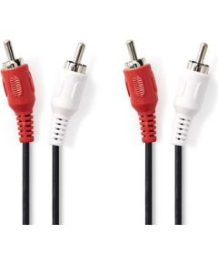 Nedis Stereo Audio Cable 2x RCA Male - 2x RCA Male 5.0 m Black