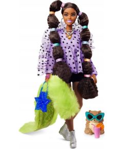 Lalka Barbie Mattel Extra Moda - Zielone futro (GRN27/GXF10)