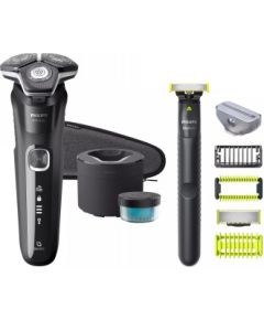 PHILIPS SERIES 5000 Electric Wet and Dry Shaver S5898/35 + ONEBLADE SET