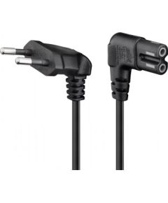 Goobay CONNECTION CABLE EURO PLUG ANGLED AT BOTH ENDS, 3 M, BLACK