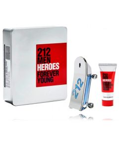 Carolina Herrera 212 Men Heroes komplekts vīriešiem (90 ml. EDT + 100 ml. dušas želeja)
