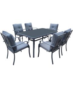 Garden furniture set BOSLER table and 6 chairs