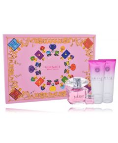 Versace SET VERSACE Bright Crystal EDT spray 90ml + EDT 5ml + SHOWER GEL 100ml + BODY LOTION 100ml Парфюмерные наборы