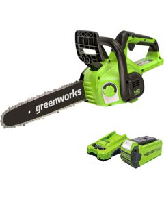 Ķēdes zāģis Greenworks G40CS30IIK2; 40 V; 1x2,0 Ah; 30 cm lenta