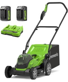 Zāles pļāvējs Greenworks G24X2LM36K4X; 48 V; 2x4,0 Ah akum.