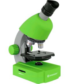 Микроскоп Bresser Junior 40x-640x, зеленый с экспериментальным комплектом, с адаптером для