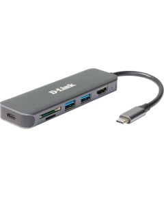 D-Link DUB-2327  6-in-1 USB-C Hub mit HDMI/USB-PD/SD-Reader retail