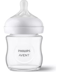 Philips Avent Natural Response stikla zīdaiņu pudelīte 125 ml, jaundzimušā knupītis, 0m+ - SCY930/01