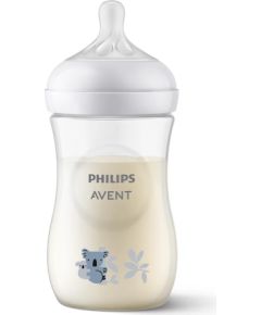 Philips Avent Natural Response barošanas pudelīte Koala 260 ml, lēnas plūsmas knupītis, 1m+ - SCY903/67