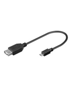 Logilink 0.2m USB 2.0 A/Micro-B 0.2 m, Black