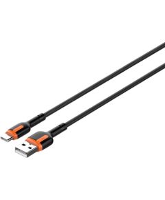 (Ir veikalā) VADS LDNIO LS531 USB - USB-C Cable Grey/Orange 1m