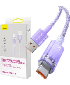 Quick Charge USB-C Baseus  6A, 2m (purple)