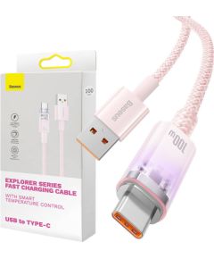 Quick Charge USB-C Baseus  6A, 1m (Pink)
