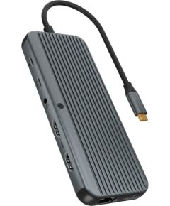 Raidsonic ICY BOX IB-DK4060-CPD, docking station (anthracite, USB-C, HDMI, DisplayPort, card reader, USB-A, Gigabit LAN)