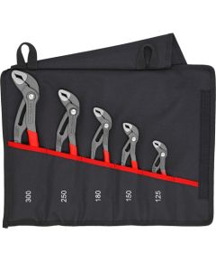 KNIPEX Cobra set, 5 pieces, pliers set (black, serrated grip surfaces, integrated clamp protection)