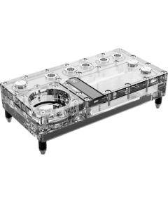 Alphacool Core Distro Plate 240 links VPP/D5, distributor (transparent/silver, integrated reservoir)