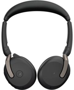 Jabra Evolve2 65 Flex Duo WLC, with charging pad, headset (black, stereo, Microsoft Teams, USB-A, Link380a)