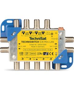 TechniSat TechniSwitch 5/8 mini LAN, multi-switch (yellow/silver)