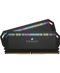 Corsair DDR5 64GB - 6000 - CL - 38 - Dual-Kit - DIMM - CMT64GX5M2B6000C40, Dominator Platinum RGB, XMP, black