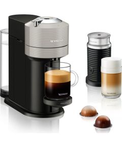 Krups Nespresso Vertuo Next & Aeroccino XN911B, capsule machine (light grey/black)