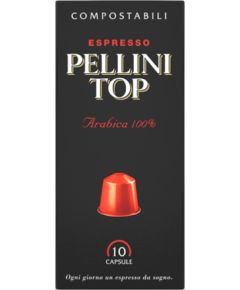 Pellini Top Nespresso Ground coffee capsules Coffee Capsules for Nespresso coffee machines, 10 capsules, 100% Arabica, 50 g
